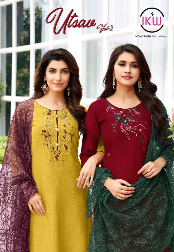 Ikw Utsav 2 Designer Wear Viscose Designer Readymade Collection